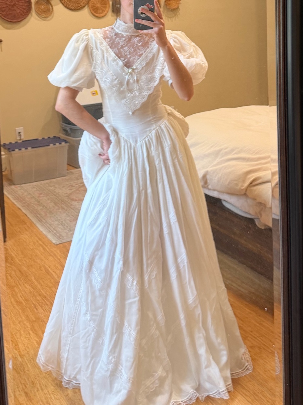 Vintage 1980s wedding dress
